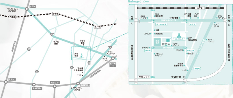 ルシェルアンジュ水戸 ウエディングシャトー「アクセスマップ」